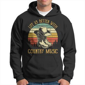 Life Is Better With Country Music Southern Western Hoodie - Seseable