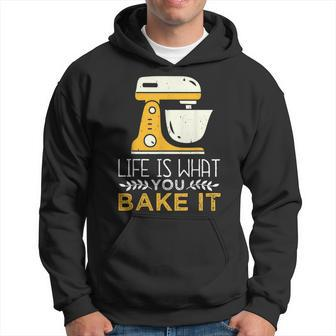 Life Is What You Bake It Baking Cake Cupcakes Men Hoodie Graphic Print Hooded Sweatshirt - Seseable