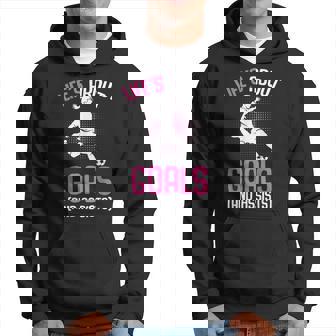 Life´S About Goals Soccer Girl Youth Players Hoodie | Mazezy