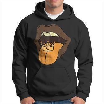 Lips With Tongue Out Black History Month Afro Frican Pride Hoodie - Seseable