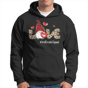 Love 3Rd Grade Squad Gnome Hearts Valentines Gnome Teacher Hoodie - Seseable