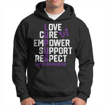 Love Care Empower Support Respect Lupus Awareness Hoodie | Mazezy