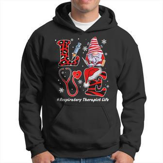Love Respiratory Therapist Life Snowman Syringe Xmas Nursing Men Hoodie Graphic Print Hooded Sweatshirt - Seseable