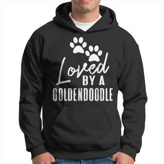 Loved By A Goldendoodle Gift For Dog Mom Or Dad Hoodie | Mazezy
