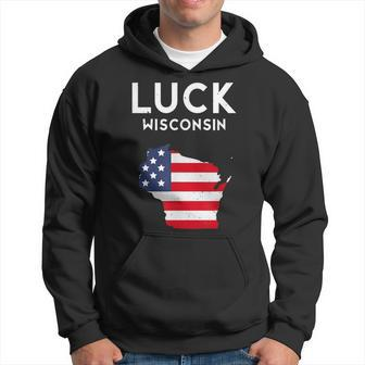 Luck Wisconsin Usa State America Travel Wisconsinite Men Hoodie Graphic Print Hooded Sweatshirt - Thegiftio UK