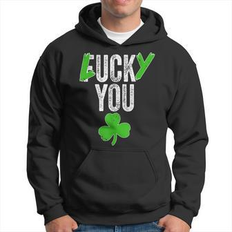 Lucky You Shamrock Irish Ireland St Patricks Day Vintage Hoodie | Mazezy