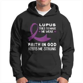 Lupus Tries To Make Me Weak God Keeps Me Strong T-Shirt Men Hoodie - Thegiftio UK