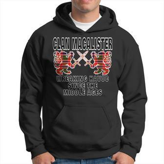 Macalister Scottish Tartan Scotland Family Clan Name Men Hoodie Graphic Print Hooded Sweatshirt - Seseable