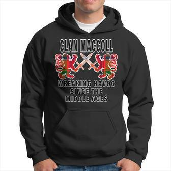 Maccoll Scottish Tartan Scotland Family Clan Name Men Hoodie Graphic Print Hooded Sweatshirt - Seseable