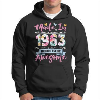 Made In 1963 Floral 60Th Birthday Gifts Women 60 Year Old Hoodie | Mazezy