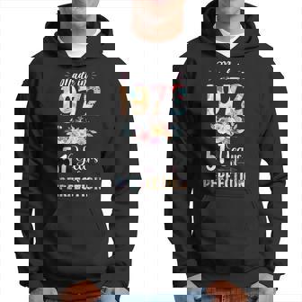 Made In 1972 Floral 51 Year Old 51Th Birthday Gift For Girls Hoodie - Thegiftio UK