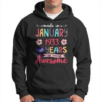Made In January 1933 90Th Birthday January Girl Hoodie - Seseable