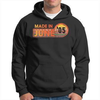 Made In June 2005 Awesome Since 2005 Birthday Vintage Hoodie | Mazezy