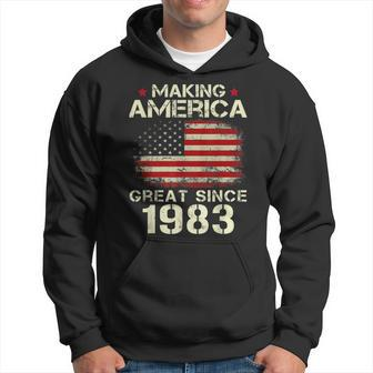 Making America Great Since 1983 Vintage Gifts 40Th Birthday Hoodie - Seseable