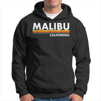 Malibu - California - Retro Stripes - Classic Hoodie | Mazezy