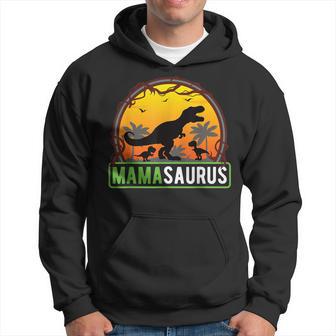 Mamasaurus T-Rex Mama 2 Kinder Dino Mutter Muttertag Hoodie - Seseable