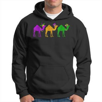 Mardi Gras Camel Beads Gift Animals Lover Hoodie - Seseable