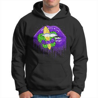 Mardi Gras Carnival Costume Party Gift Lips Cute Hoodie - Seseable