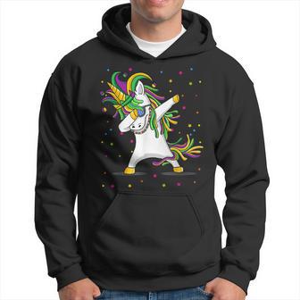 Mardi Gras Flossing Unicorn Jester Hat Unicorn Funny Hoodie - Seseable