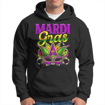 Mardi Gras Mask Beads Funny Party Unique New Orleans Parade V3 Hoodie - Seseable