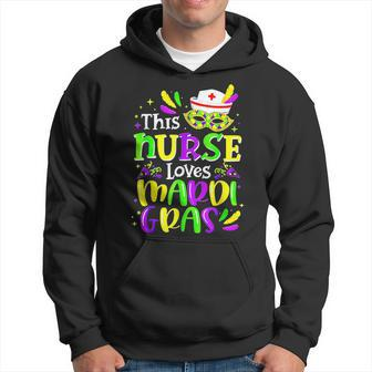 Mardi Gras Nurse This Nurse Loves Mardi Gras Funny Colorful Hoodie - Seseable