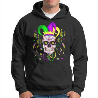 Mardi Gras Skull Funny Party Mask Parade Hoodie - Seseable