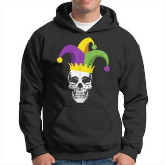 Mardi Gras Skull Jester Hat Funny Parade Costume V3 Hoodie - Seseable