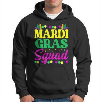 Mardi Gras Squad Funny Mask Bead Festival Parade New Orleans Hoodie - Seseable