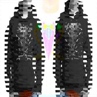 Mardi Gras Tuxedo Costume Funny Carnival Parade Design V3 Hoodie - Seseable