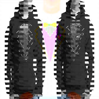 Mardi Gras Tuxedo Vest Costume Funny Carnival Parade Hoodie - Seseable