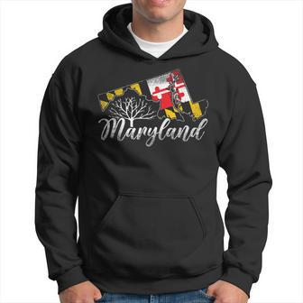 Maryland Flag And Pride Home Family Vintage Maryland Hoodie - Seseable