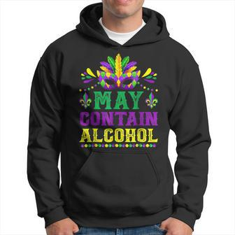 Mask May Contains Alcohol Mardi Gras Funny Outfits Hoodie - Seseable