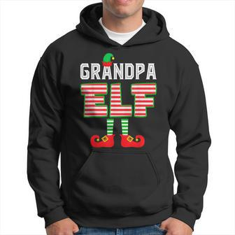 Matching Christmas Family Season Grandpa Elf Funny Hoodie | Mazezy