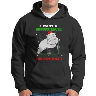 Math Christmas Pajama I Want A Hippopotenuse For Christmath Hoodie - Monsterry CA