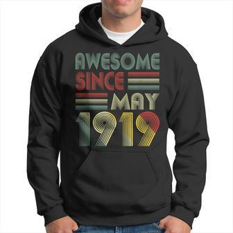 May 1919 T Shirt 100 Years Old 100Th Birthday Decorations Hoodie | Mazezy