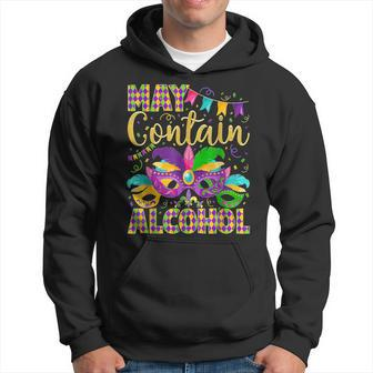 May Contain Alcohol Funny Mardi Gras 2023 Party Costume Hoodie - Seseable