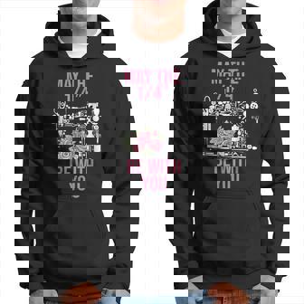 May The 14 Be With You Sewing Machine Quilting Hoodie | Mazezy