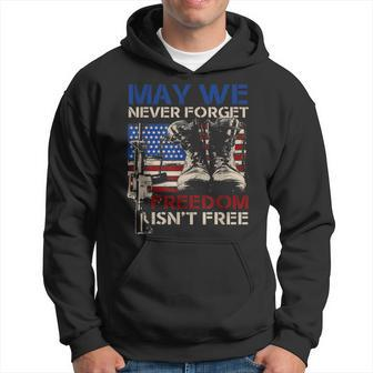 May We Never Forget Freedom Isnt Free Veterans Day Hoodie - Seseable