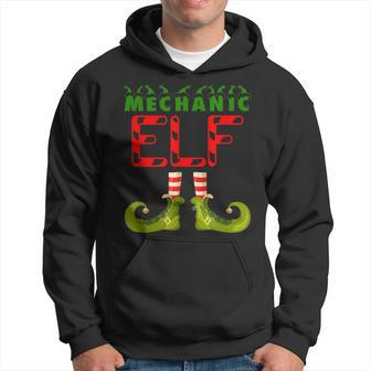 Mechanic Elf Funny Group Matching Family Christmas Pyjamas Hoodie | Mazezy