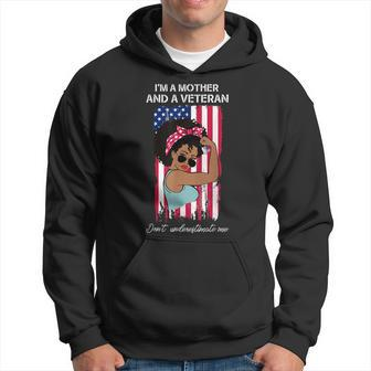 Melanin Black African American Women Us Veteran And Mother Men Hoodie Graphic Print Hooded Sweatshirt - Seseable