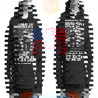 Memorial Day Remember The Proud Veteran Military Vintage Hoodie - Thegiftio