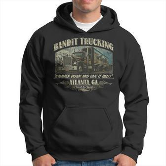 Men Funny Bandit Trucking 1977 Family Distressed Hoodie - Seseable