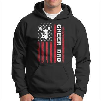 Mens 4Th Of July Us Flag Cheer Dad For Fathers Cheer Hoodie - Thegiftio UK