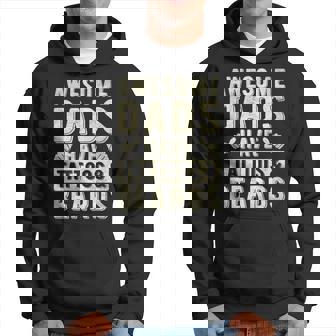 Mens Awesome Dads Have Tattoos And Beards Fathers Day Papa Daddy Hoodie - Thegiftio