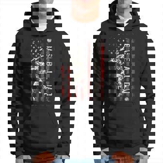 Mens Baseball Dad Flag Gifts Dad Men Baseball Fathers Day Hoodie | Mazezy