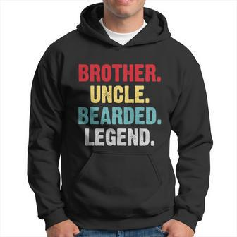 Mens Bearded Brother Uncle Beard Legend Vintage Retro Shirt Funny Funcle Hoodie - Monsterry