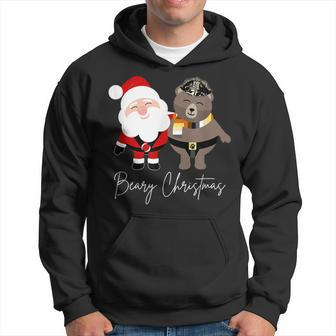 Mens Beary Christmas Gift | Mens Santa Gay Bear | Xmas Gay Bear Men Hoodie Graphic Print Hooded Sweatshirt - Seseable