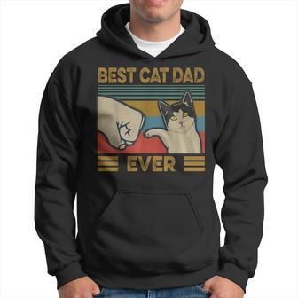 Mens Best Cat Dad Ever Funny Vintage Cat Daddy Lover Gifts Hoodie - Seseable