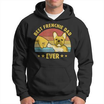 Mens Best Frenchie Dad Ever Vintage French Bulldog Puppy Lover V2 Hoodie - Seseable