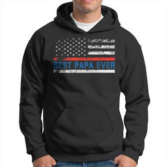 Mens Best Papa Ever American Flag Fathers Day Gift Hoodie - Seseable
